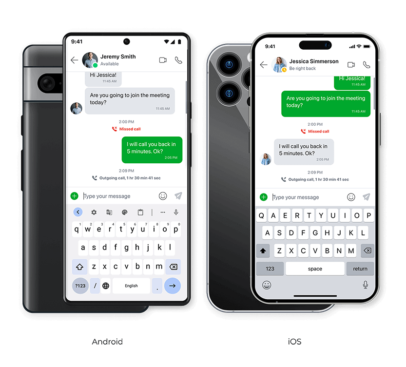 Mobile ZAC running on android and iOS mobile devices